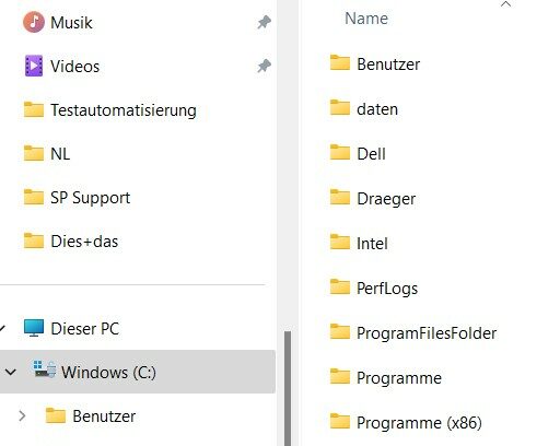 Dateien, Ordner, Laufwerke