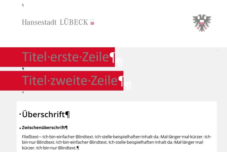 Verwendung von Dokumentvorlagen