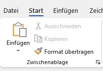 Format übertragen in Word